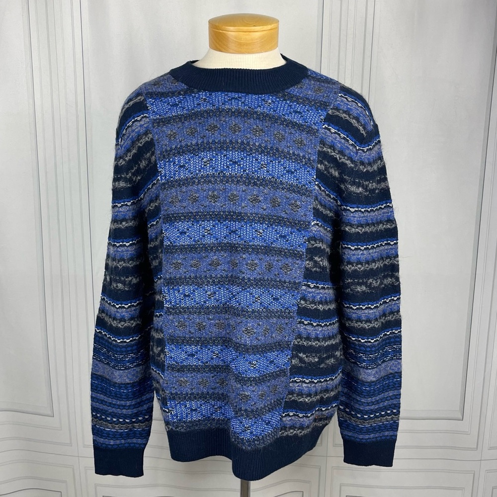 Hugo Boss "Akarquard" Textured Crewneck Sweater -Wool/Mohair Blend‎ - Men's XXL